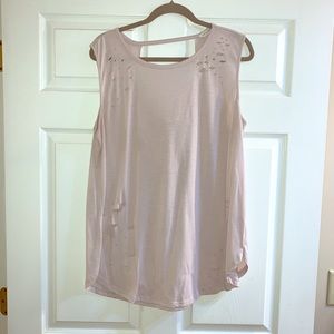 Distressed tank top